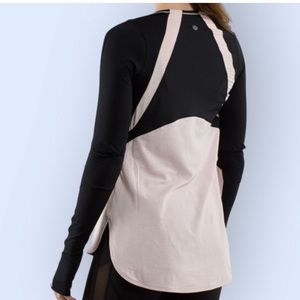 Pee-loved Ride Along pink & black Lululemon long sleeve top
